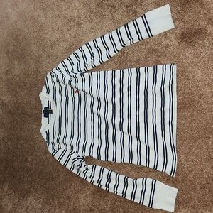Boys Polo thermal stripped long sleeve tee